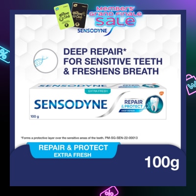 SENSODYNE Sensitive Teeth Oral Care Toothpaste Deep Repair & Protect Extra Fresh (Dental Sensitivity Relief) 100g