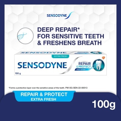 SENSODYNE Sensitive Teeth Oral Care Toothpaste Deep Repair & Protect Extra Fresh (Dental Sensitivity Relief) 100g