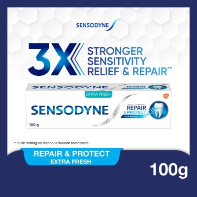SENSODYNE - Sensitive Teeth Oral Care Toothpaste Deep Repair & Protect Extra Fresh (Dental Sensitivity Relief) 100g image