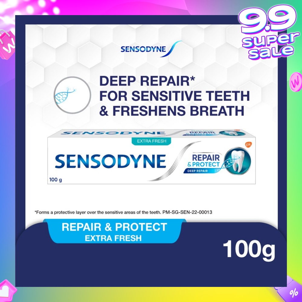 Sensitive Teeth Oral Care Toothpaste Deep Repair & Protect Extra Fresh (Dental Sensitivity Relief) 100g