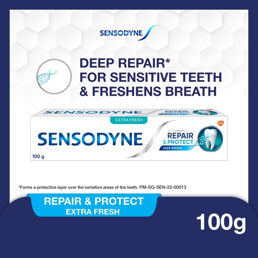 Sensitive Teeth Oral Care Toothpaste Deep Repair & Protect Extra Fresh (Dental Sensitivity Relief) 100g