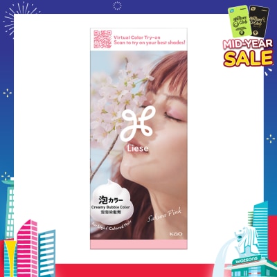 LIESE Creamy Bubble Color For Light Colored Hair Sakura Pink 108g