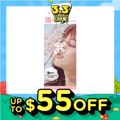 LIESE Creamy Bubble Color For Light Colored Hair Sakura Pink 108g