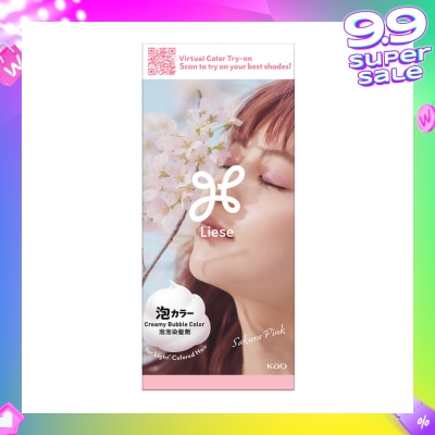 LIESE Creamy Bubble Color For Light Colored Hair Sakura Pink 108g