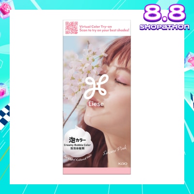 LIESE Creamy Bubble Color For Light Colored Hair Sakura Pink 108g