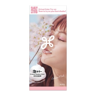 LIESE Creamy Bubble Color For Light Colored Hair Sakura Pink 108g