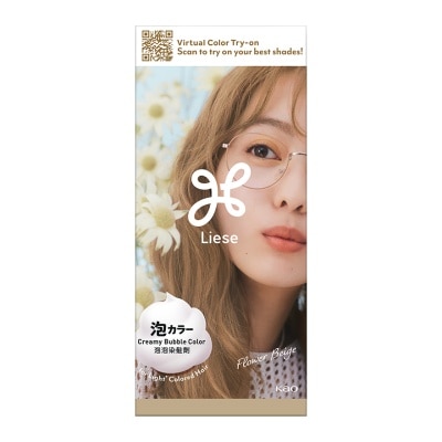 LIESE Creamy Bubble Color For Light Colored Hair Flower Beige 108g