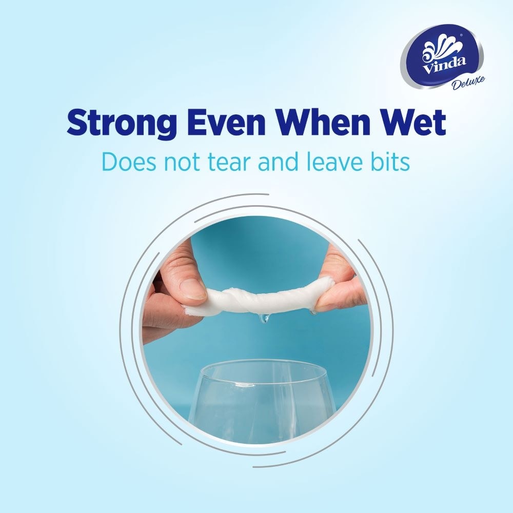 Deluxe Strong Even When Wet 3Ply Travel Size Pack 50s x 4