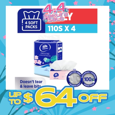 VINDA - Deluxe Strong Even When Wet 3-Ply Soft Pack Set 50s x 4