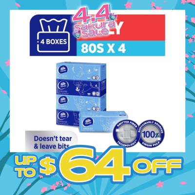 VINDA - Deluxe Strong Even When Wet 3-Ply Boxes 80s x 4