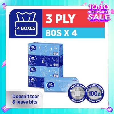 VINDA Deluxe Strong Even When Wet 3-Ply Boxes 80s x 4