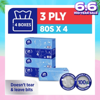 VINDA Deluxe Strong Even When Wet 3-Ply Boxes 80s x 4