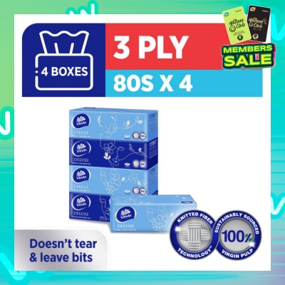 VINDA Deluxe Strong Even When Wet 3-Ply Boxes 80s x 4