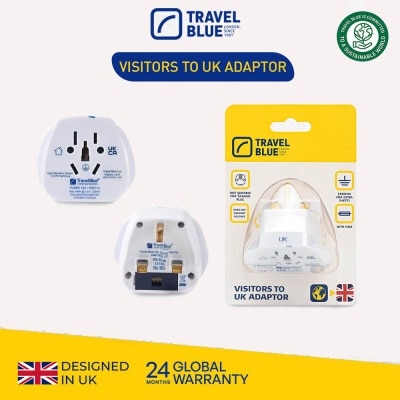 TRAVEL BLUE TB904 Visitors To UK Adaptor 1s