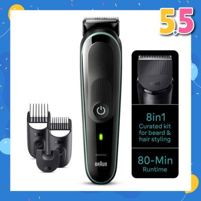 BRAUN All-In-One Series 3 8-In-1 Curated Kit MGK3441 (For Beard, Hair, Ear & Nose Trimmer) 1s