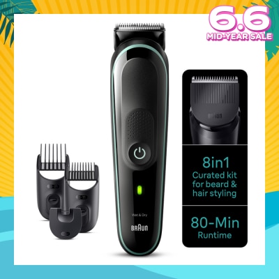 BRAUN All-In-One Series 3 8-In-1 Curated Kit MGK3441 (For Beard, Hair, Ear & Nose Trimmer) 1s