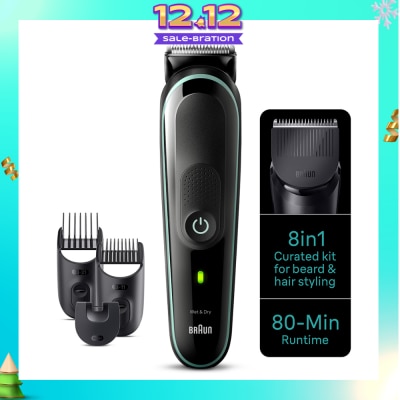BRAUN All-In-One Series 3 8-In-1 Curated Kit MGK3441 (For Beard, Hair, Ear & Nose Trimmer) 1s