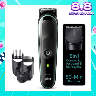 BRAUN All-In-One Series 3 8-In-1 Curated Kit MGK3441 (For Beard, Hair, Ear & Nose Trimmer) 1s
