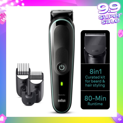 BRAUN All-In-One Series 3 8-In-1 Curated Kit MGK3441 (For Beard, Hair, Ear & Nose Trimmer) 1s