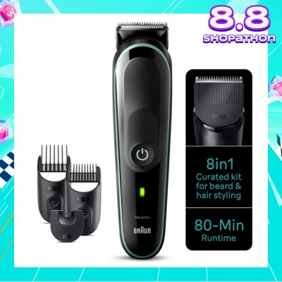 BRAUN All-In-One Series 3 8-In-1 Curated Kit MGK3441 (For Beard, Hair, Ear & Nose Trimmer) 1s