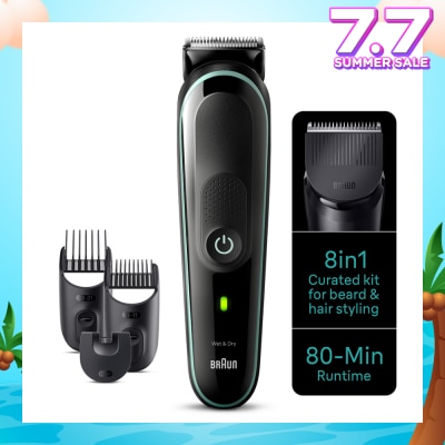 BRAUN All-In-One Series 3 8-In-1 Curated Kit MGK3441 (For Beard, Hair, Ear & Nose Trimmer) 1s