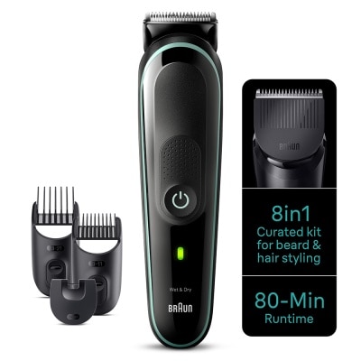 BRAUN All-In-One Series 3 8-In-1 Curated Kit MGK3441 (For Beard, Hair, Ear & Nose Trimmer) 1s