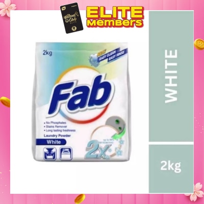 FAB Laundry Powder White 2 kg