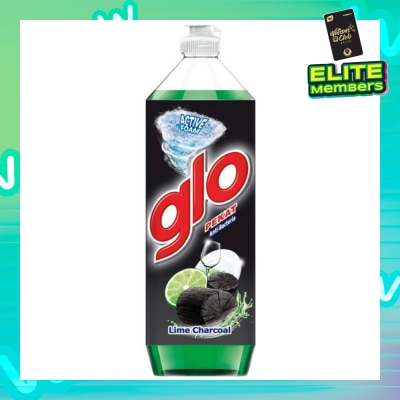 GLO Anti Bacterial Dishwashing Liquid Lime Charcoal (To Wash Out Greasy Stains) 800ml