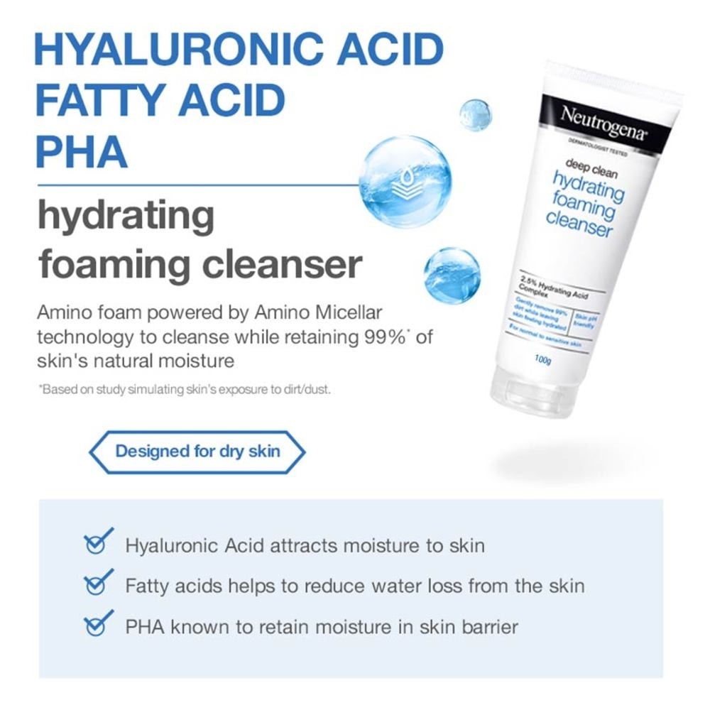 Deep Clean Hydrating Foaming Cleanser (For Dry & Sensitive Skin) 100g