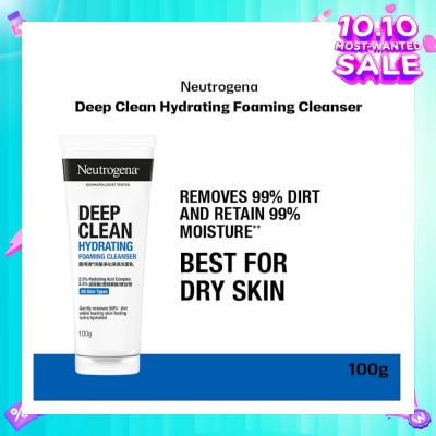 NEUTROGENA Deep Clean Hydrating Foaming Cleanser (For Dry & Sensitive Skin) 100g