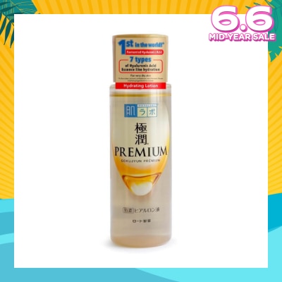 HADA LABO Premium Hydrating Lotion (Serum Like Lotion With 7 Types Of Hyaluronic Acid For Dry & Dehydrated Skin) 170ml