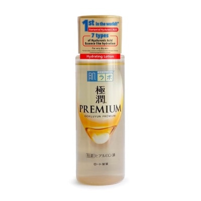 HADA LABO Premium Hydrating Lotion (Serum Like Lotion With 7 Types Of Hyaluronic Acid For Dry & Dehydrated Skin) 170ml