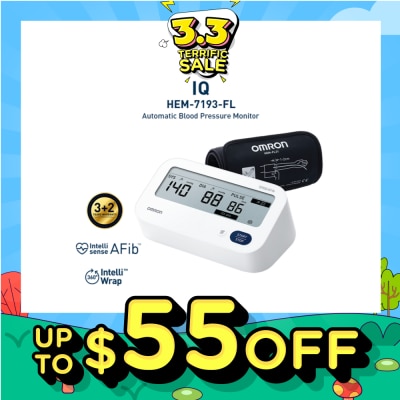 OMRON Automatic Blood Pressure Monitor HEM-7193-IQ 1s