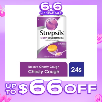 STREPSILS - Lozenges Soothing Relief for Sore Throat Chesty Cough 24s