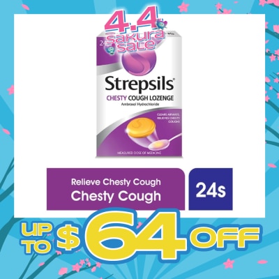 STREPSILS - Lozenges Soothing Relief for Sore Throat Chesty Cough 24s