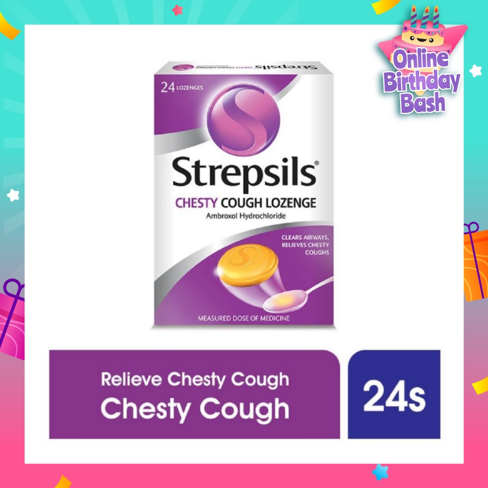Lozenges Soothing Relief for Sore Throat Chesty Cough 24s