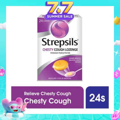 STREPSILS - Lozenges Soothing Relief for Sore Throat Chesty Cough 24s