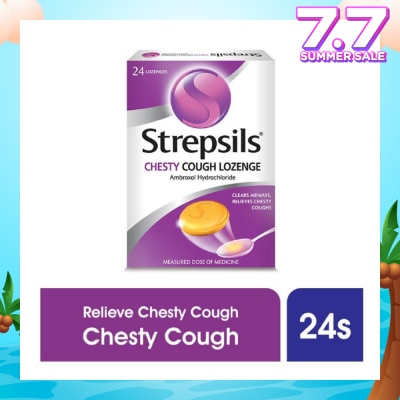 STREPSILS Lozenges Soothing Relief for Sore Throat Chesty Cough 24s