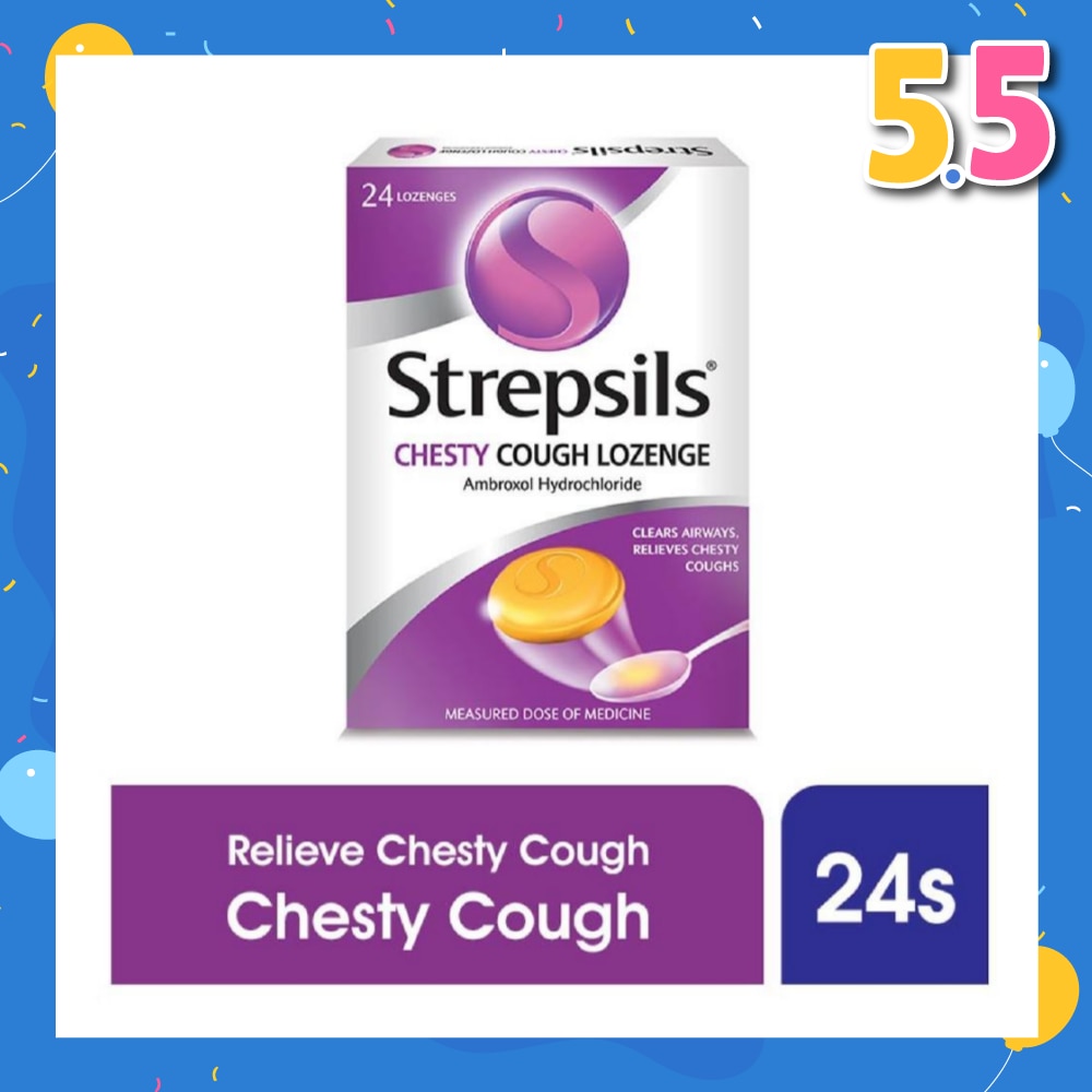 Lozenges Soothing Relief for Sore Throat Chesty Cough 24s