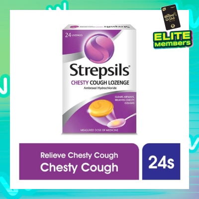 STREPSILS Lozenges Soothing Relief for Sore Throat Chesty Cough 24s
