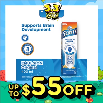 SCOTT'S Emulsion Cod Liver Oil for Immunity Support Original Flavour 400ml