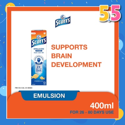 SCOTT'S Emulsion Cod Liver Oil for Immunity Support Original Flavour 400ml