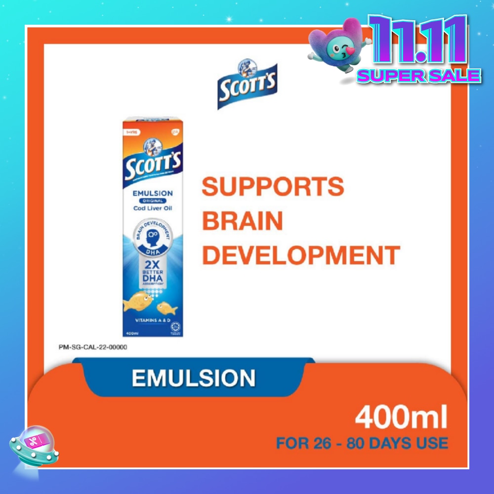 Emulsion Cod Liver Oil for Immunity Support Original Flavour 400ml