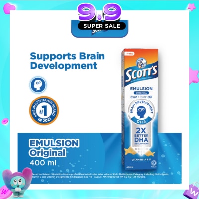 SCOTT'S - Emulsion Cod Liver Oil for Immunity Support Original Flavour 400ml (Expiry: Mar`2027) image
