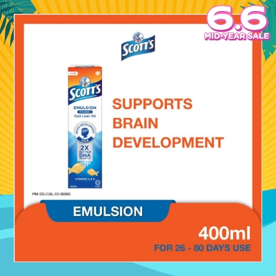 SCOTT'S Emulsion Cod Liver Oil for Immunity Support Original Flavour 400ml