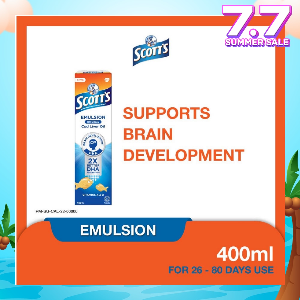 Emulsion Cod Liver Oil for Immunity Support Original Flavour 400ml