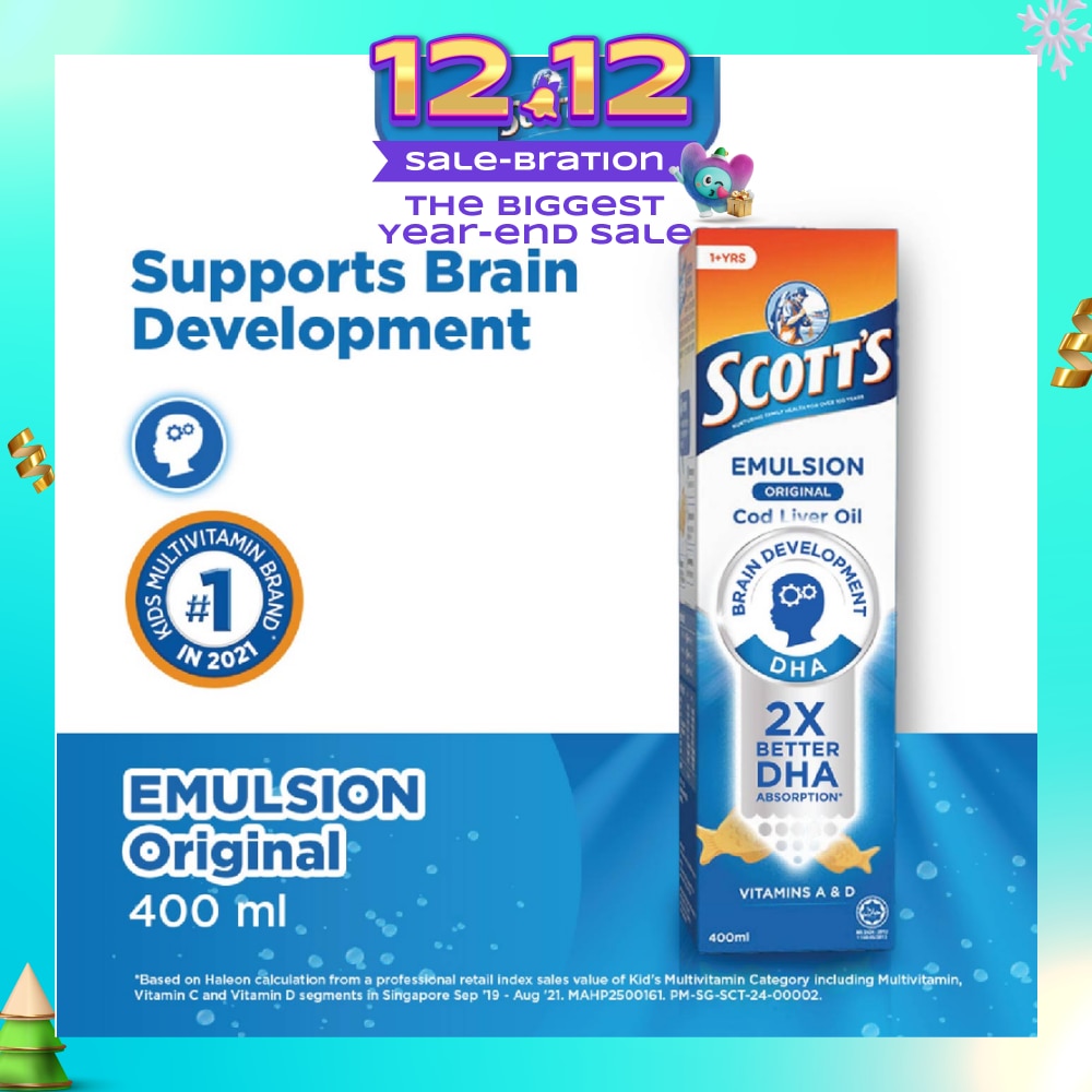 Emulsion Cod Liver Oil for Immunity Support Original Flavour 400ml