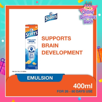 SCOTT'S Emulsion Cod Liver Oil for Immunity Support Original Flavour 400ml