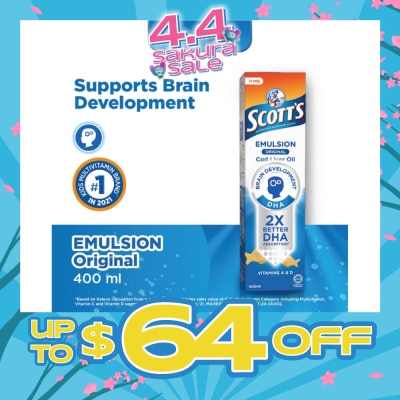 SCOTT'S - Emulsion Cod Liver Oil for Immunity Support Original Flavour 400ml