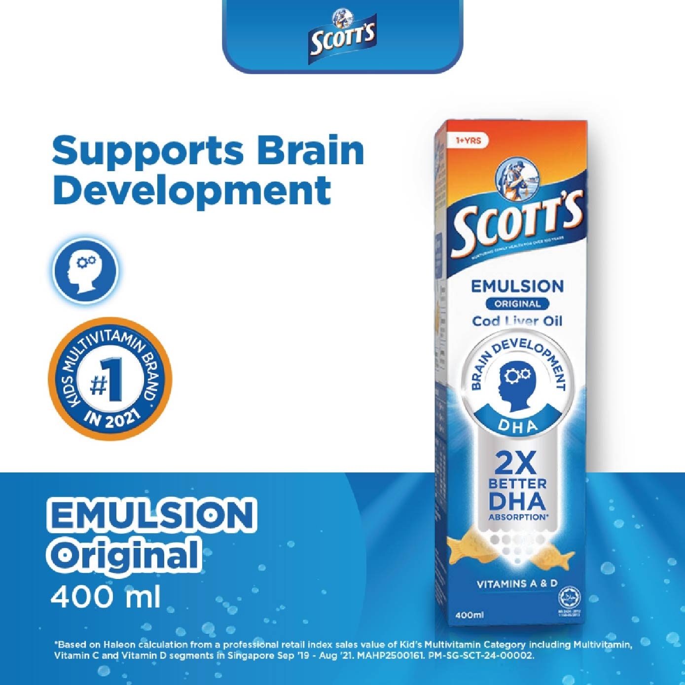 Emulsion Cod Liver Oil for Immunity Support Original Flavour 400ml